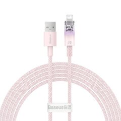 Fast Charging cable Baseus USB-A to Lightning  Explorer Series 2m, 2.4A (pink) цена и информация | Кабели для телефонов | kaup24.ee