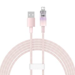 Fast Charging cable Baseus USB-A to Lightning  Explorer Series 2m, 2.4A (pink) цена и информация | Кабели для телефонов | kaup24.ee