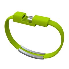 Bracelet cable - USB to Micro USB - green цена и информация | Кабели для телефонов | kaup24.ee