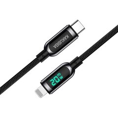 KAKU Cable KSC-599 Kuxian - Type C to Lightning - PD 20W 1,2 metres black цена и информация | Кабели для телефонов | kaup24.ee