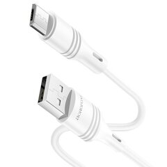 Borofone Cable BX43 CoolJoy - USB to Micro USB - 2,4A 1 metre white цена и информация | Кабели для телефонов | kaup24.ee