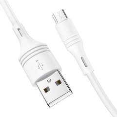 Borofone Cable BX43 CoolJoy - USB to Micro USB - 2,4A 1 metre white цена и информация | Кабели для телефонов | kaup24.ee