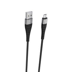 Borofone Cable BX32 Munificent - USB to Micro USB - 3A 1 metre black цена и информация | Кабели для телефонов | kaup24.ee