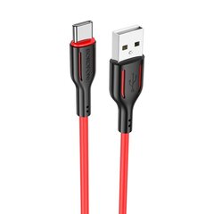 Borofone Cable BX63 Charming - USB to Type C - 3A 1 metre black-red цена и информация | Кабели для телефонов | kaup24.ee