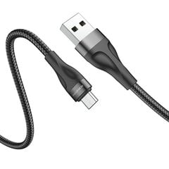 Borofone Cable BX61 Source - USB to Micro USB - 2,4A 1 metre black цена и информация | Кабели для телефонов | kaup24.ee