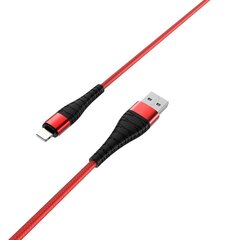 Borofone Cable BX32 Munificent - USB to Lightning - 2,4A 1 metre red цена и информация | Кабели для телефонов | kaup24.ee