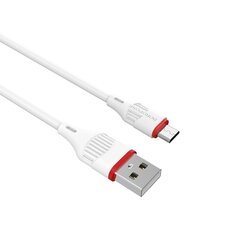 Borofone Cable BX17 Enjoy - USB to Micro USB - 2A 1 metre white цена и информация | Кабели для телефонов | kaup24.ee