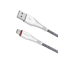 Borofone Cable BX25 Powerful - USB to Micro USB - 2,4A 1 metre white цена и информация | Кабели для телефонов | kaup24.ee