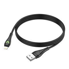 Borofone Cable BX65 Bright - USB to Lightning - 2A 1 metre black цена и информация | Кабели для телефонов | kaup24.ee