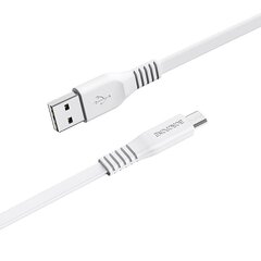 Borofone Cable BX23 Wide Power - USB to MicroUSB - 2,4A 1 metre white цена и информация | Кабели для телефонов | kaup24.ee