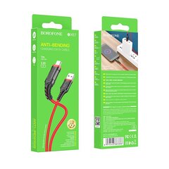 Borofone Cable BX67 - USB to Lightning - 2,4A 1 metre red цена и информация | Кабели для телефонов | kaup24.ee