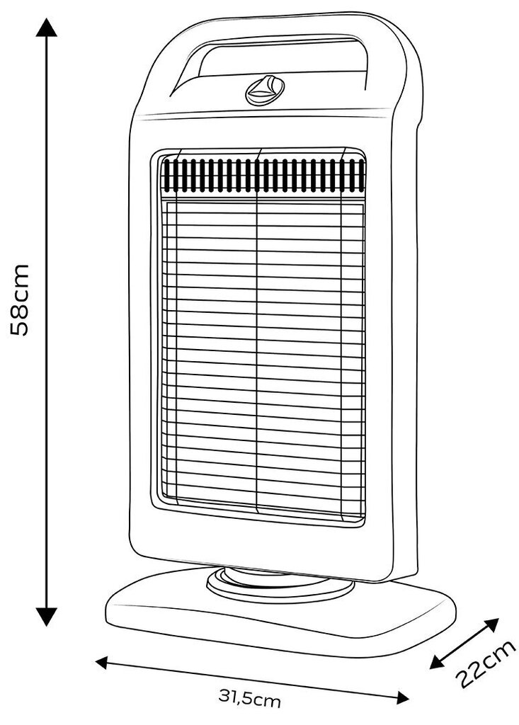 Halogeen infrapuna kütteseade NEO 90-113, 1200 W hind ja info | Küttekehad | kaup24.ee