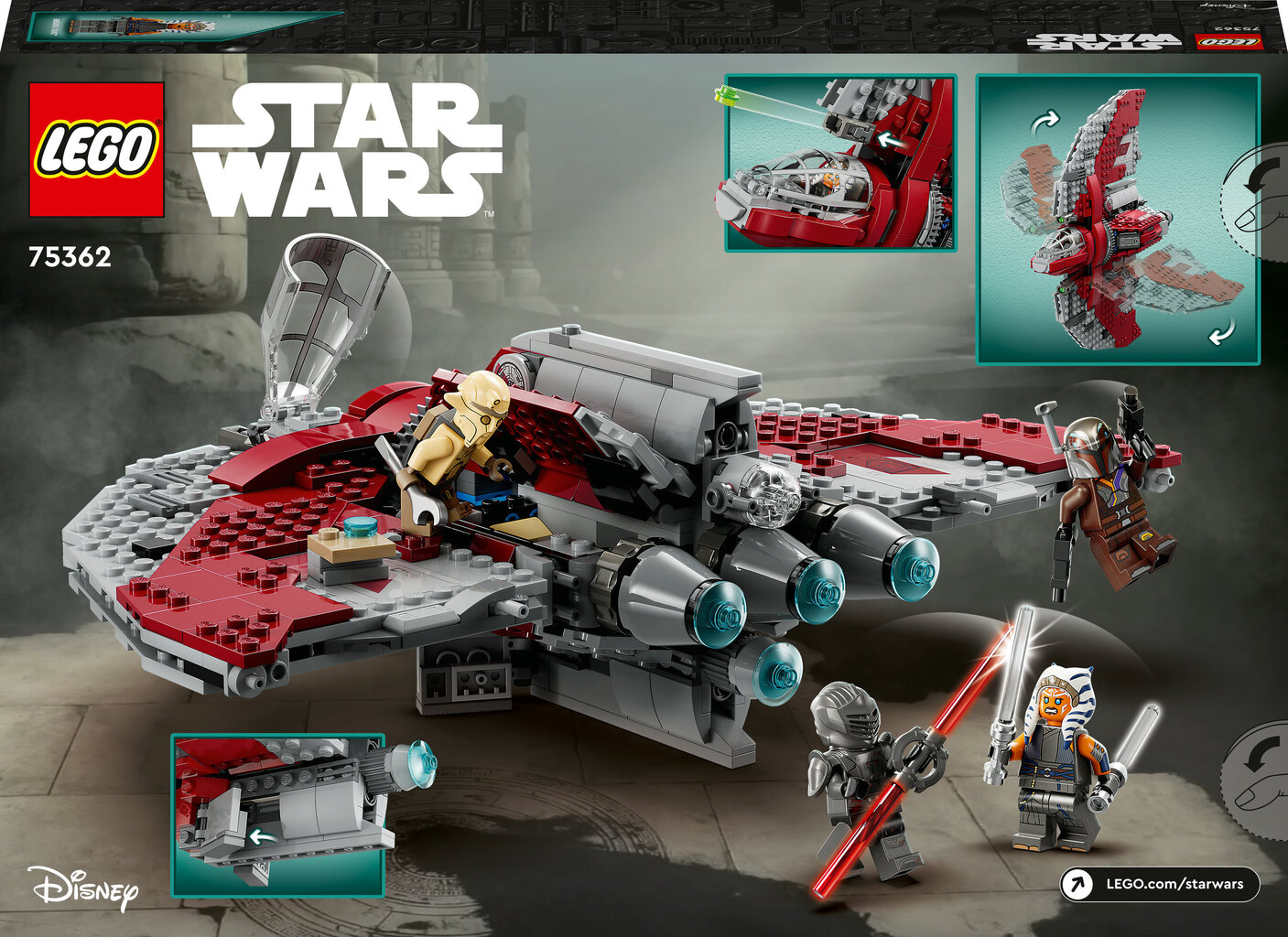 75362 LEGO® Star Wars Ahsoka Tano Jedi Transport T-6 hind ja info | Klotsid ja konstruktorid | kaup24.ee