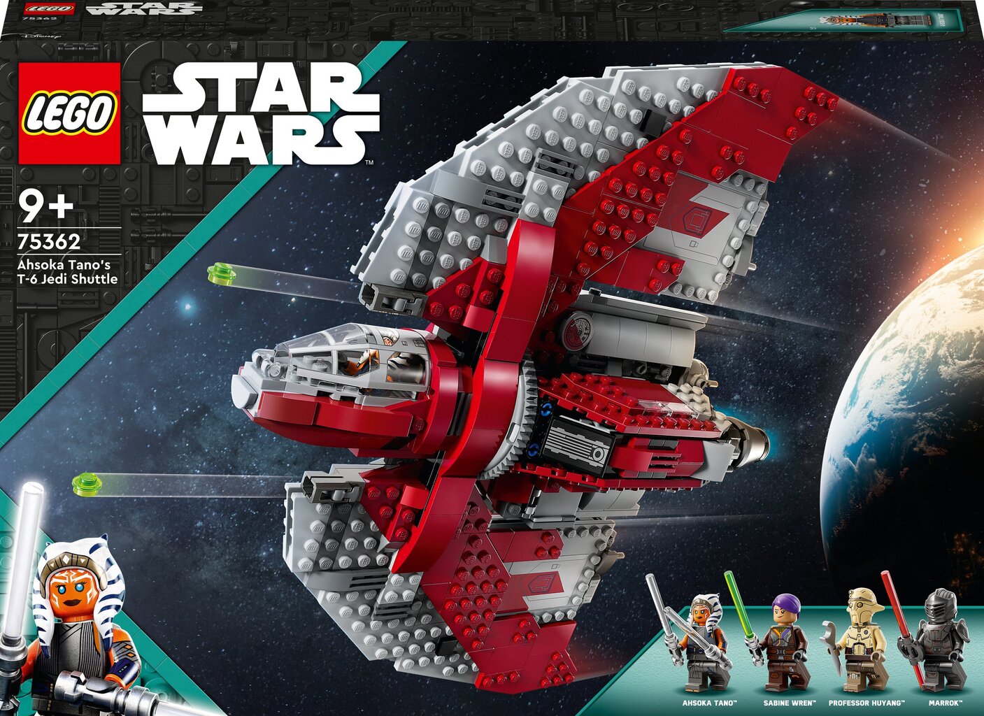 75362 LEGO® Star Wars Ahsoka Tano Jedi Transport T-6 цена и информация | Klotsid ja konstruktorid | kaup24.ee