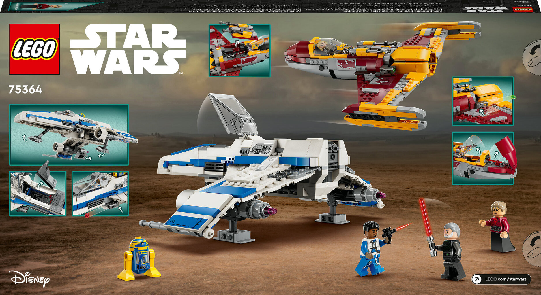 75364 LEGO® Star Wars E-wing™ Новой Республики против истребителя Шин Хати™  цена | kaup24.ee