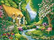 Ravensburger Cart River Cottage numbrid täiskasvanutele ja 12 -aastastele lastele - maalige kunsti- ja käsitöökomplekt - kodukaunistuse aksessuaarid hind ja info | Maalid numbri järgi | kaup24.ee