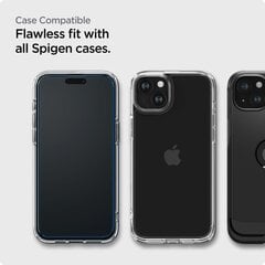 Spigen Alm Glass FC iPhone 15, 2 tk hind ja info | Ekraani kaitsekiled | kaup24.ee