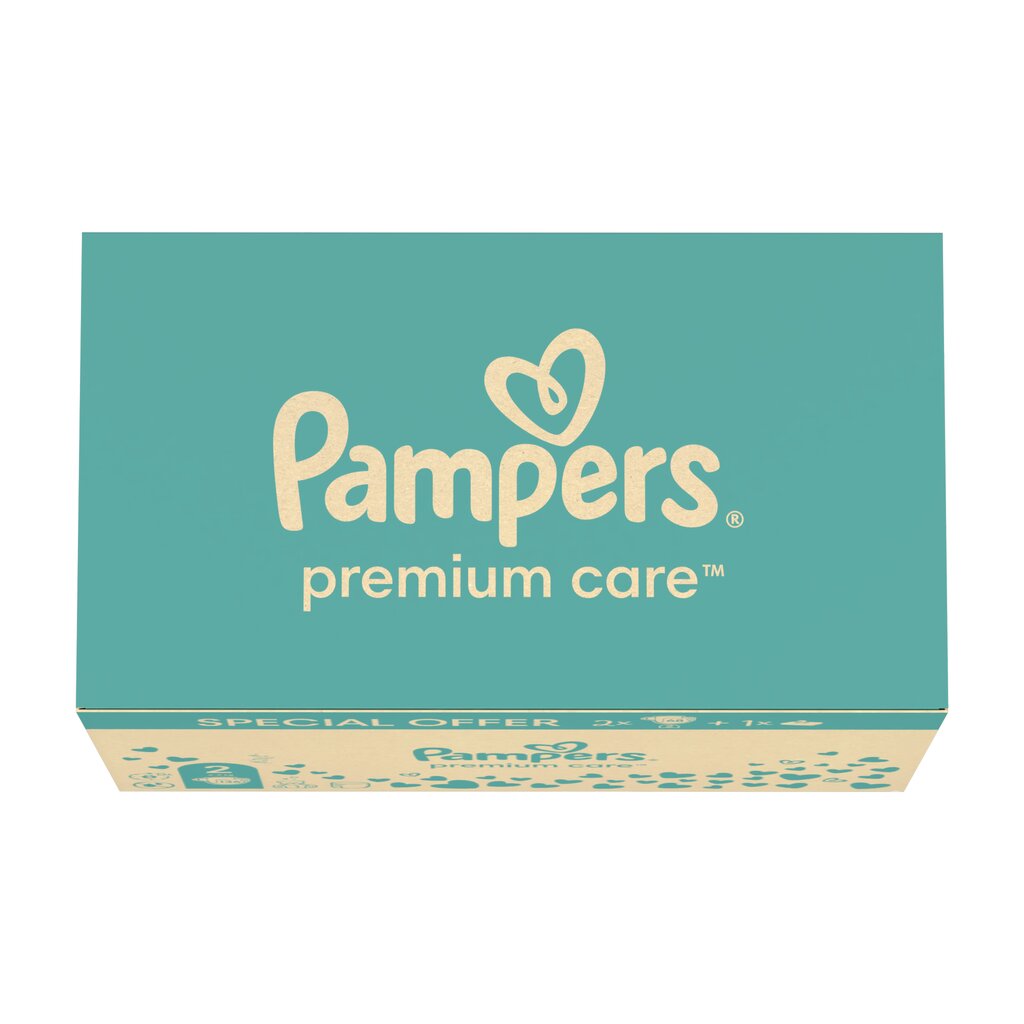 Mähkmed Pampers Premium Care, suurus 2 4-8 kg, 136 tk. + Kingitus Harmonie Aqua 48 salvrätikud väikelastele цена и информация | Mähkmed | kaup24.ee