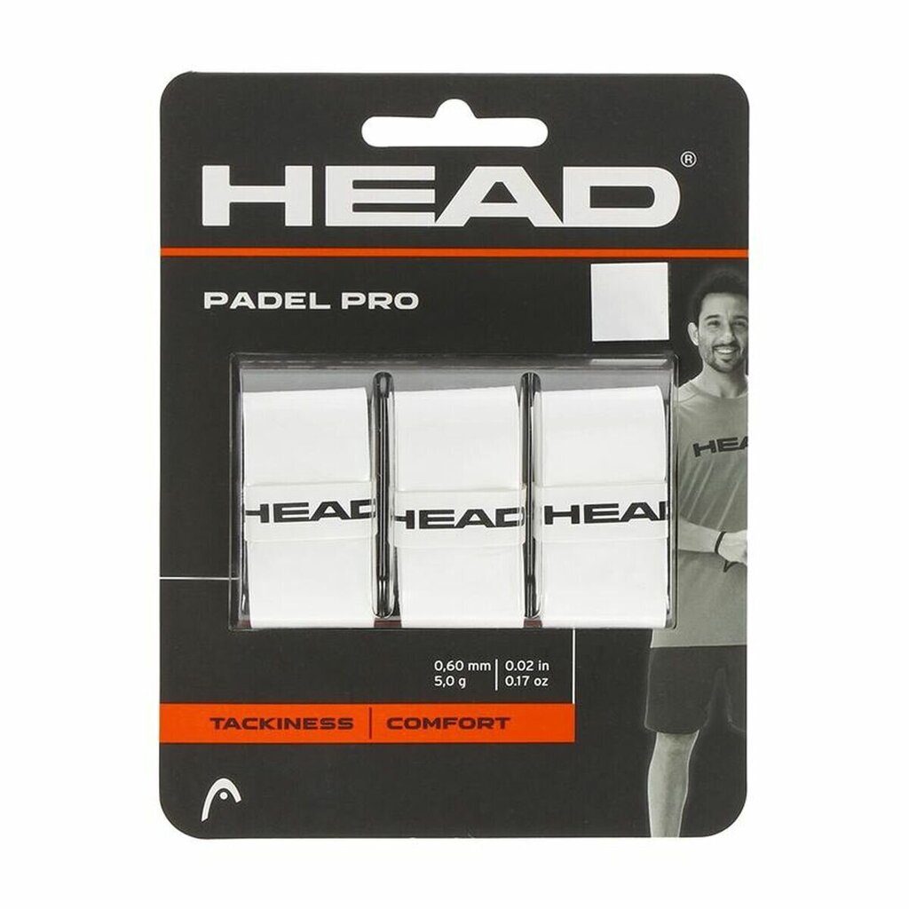 Tennise Haardeteip Pro X3 Head 285111-WH Valge цена и информация | Padel | kaup24.ee