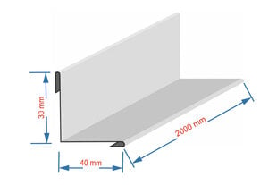 Sisenurk 30x40 L2000 (valge) цена и информация | Пластиковые окна | kaup24.ee