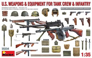 Liimitav mudel MiniArt 35334 U.S. Weapons & Equipment for Tank Crew & Infantry 1/35 hind ja info | Liimitavad mudelid | kaup24.ee