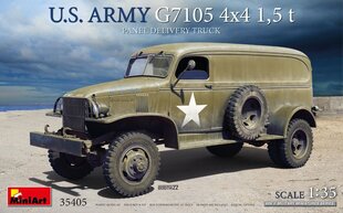 Сборная пластиковая модель. Miniart - U.S. Army Chevrolet G7105 4x4 1,5 t Panel Delivery Truck, 1/35, 35405 цена и информация | Склеиваемые модели | kaup24.ee