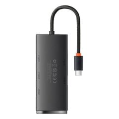 HUB  Adapter 4-Port USB-C Baseus OS-Lite 25cm (Black) цена и информация | Адаптер Aten Video Splitter 2 port 450MHz | kaup24.ee