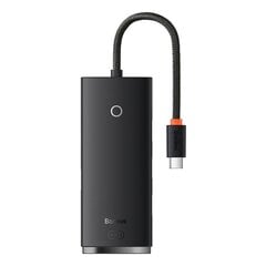 HUB  Adapter 4-Port USB-C Baseus OS-Lite 25cm (Black) цена и информация | Адаптеры и USB-hub | kaup24.ee