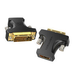 HDMI - DVI Adapter Vention AILB0 (Black) цена и информация | Адаптеры и USB-hub | kaup24.ee