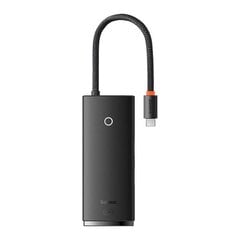 Концентратор Baseus OS Lite, 6 портов (от Type-C до HDMI USB3.0*2 PD SD/TF) (черный) цена и информация | Адаптер Aten Video Splitter 2 port 450MHz | kaup24.ee