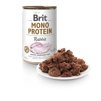 Brit Mono Protein Rabbit konserv koertele 400g цена и информация | Консервы для собак | kaup24.ee