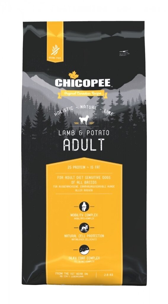 Chicopee Holistic Nature Line lamba ja kartuliga Adult Lamb & Potato, 2 kg цена и информация | Kuivtoit koertele | kaup24.ee