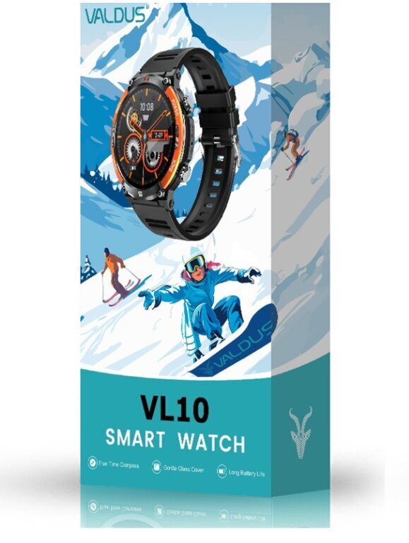 Valdus VL10 Black-orange hind ja info | Nutikellad (smartwatch) | kaup24.ee