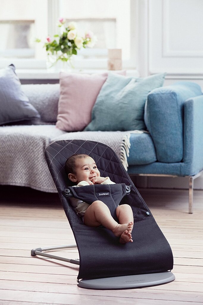 Babybjörn lamamistool Bliss Black cotton, 006016 hind ja info | Beebi lamamistoolid | kaup24.ee