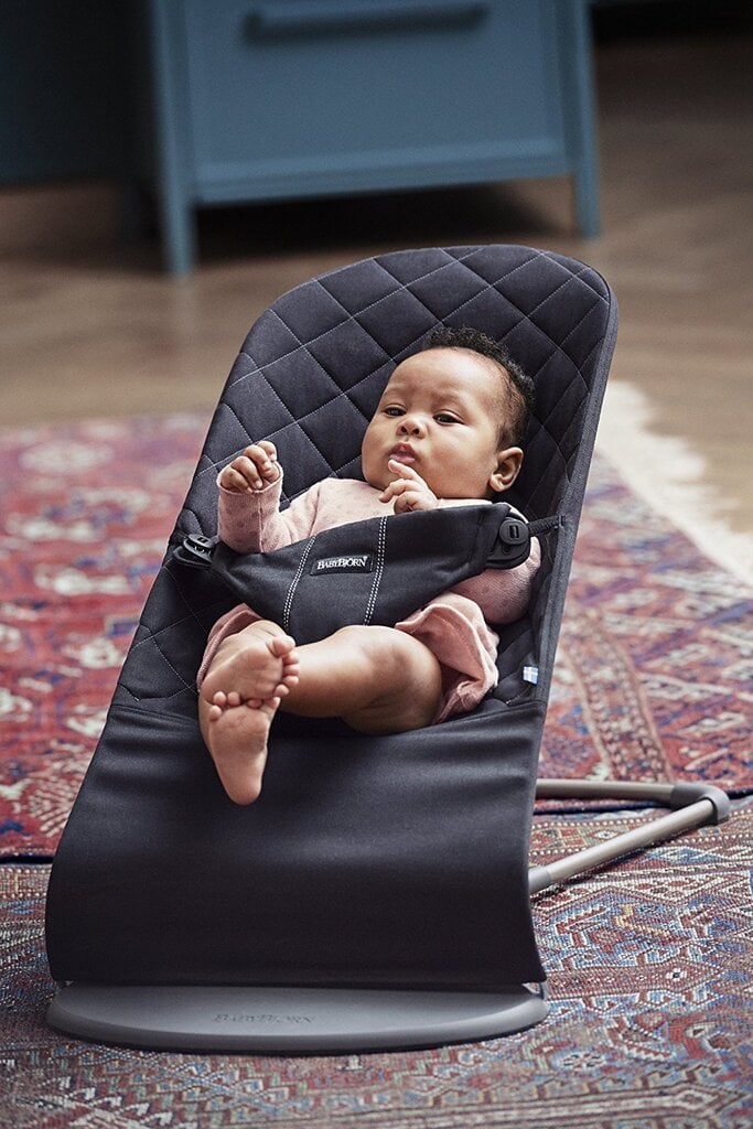 Babybjörn lamamistool Bliss Black cotton, 006016 hind ja info | Beebi lamamistoolid | kaup24.ee