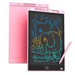 12-tolline LCD-joonistustahvel pliiatsiga, roosa hind ja info | Arendavad mänguasjad | kaup24.ee