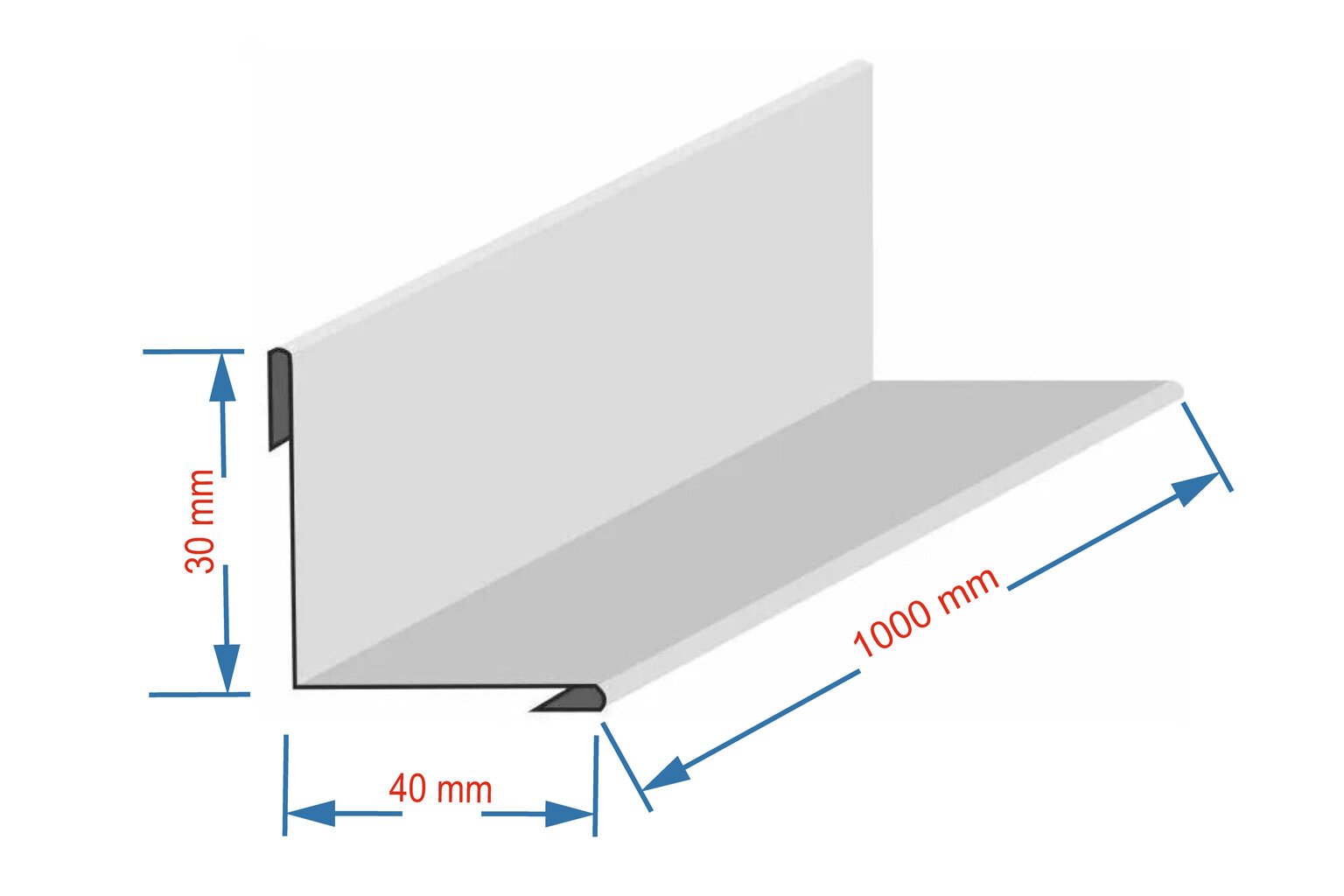 Sisenurk 30x40 L1000 (valge) цена и информация | Plastikaknad | kaup24.ee