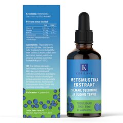 Toidulisand Metsmustika ekstrakt lastele Korilane, 50ml hind ja info | Vitamiinid, toidulisandid, preparaadid tervise heaoluks | kaup24.ee