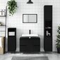 vidaXL vannitoakapp, must, 80 x 33 x 60 cm, tehispuit hind ja info | Vannitoakapid | kaup24.ee