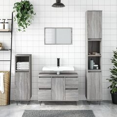 vidaXL vannitoakapp, hall Sonoma tamm, 80 x 33 x 60 cm, tehispuit цена и информация | Шкафчики для ванной | kaup24.ee