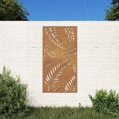 vidaXL aia seinakaunistus, 105x55 cm, Corteni teras, lehedisain цена и информация | Детали интерьера | kaup24.ee