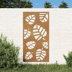vidaXL aia seinakaunistus, 105x55 cm, Corteni teras, lehedisain hind ja info | Sisustuselemendid | kaup24.ee
