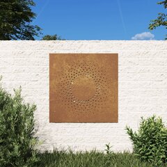 vidaXL aia seinakaunistus, 55 x 55 cm, Corteni teras, päikese disain цена и информация | Детали интерьера | kaup24.ee