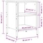 vidaXL jalatsikapp, suitsutatud tamm, 38 x 35 x 50 cm, tehispuit hind ja info | Jalatsikapid, jalatsiriiulid | kaup24.ee