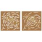 vidaXL aia seinakaunistus, 3 osa, 105x55 cm, Corteni teras roosidisain цена и информация | Sisustuselemendid | kaup24.ee