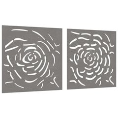 vidaXL aia seinakaunistus, 3 osa, 105x55 cm, Corteni teras roosidisain hind ja info | Sisustuselemendid | kaup24.ee