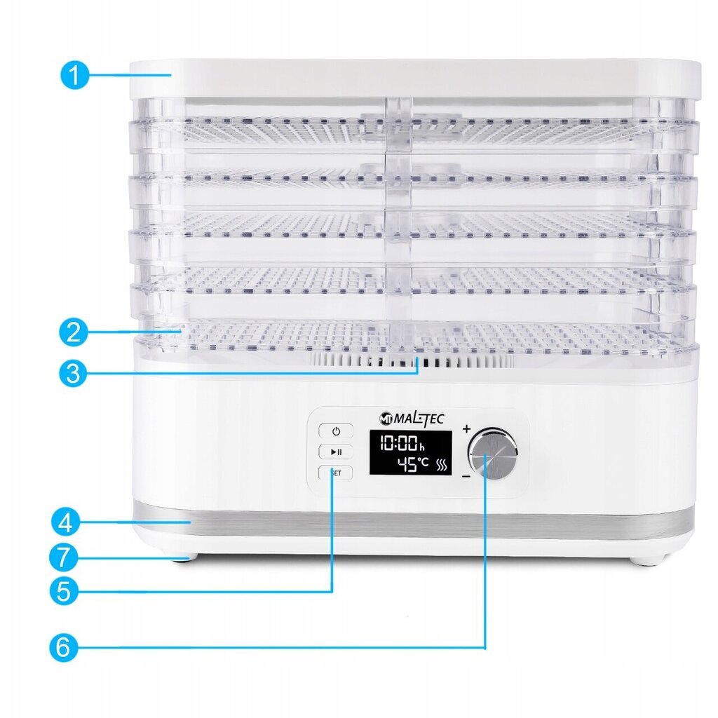 Toidukuivati Maltec 450 W цена и информация | Toidukuivatid | kaup24.ee