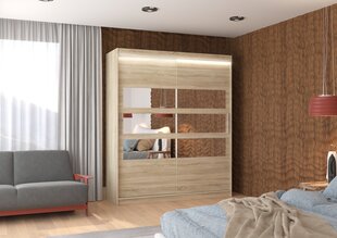 Шкаф ADRK Furniture Toledo 180 со светодиодной подсветкой, бежевый цвет цена и информация | Шкафы | kaup24.ee