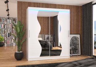 Шкаф ADRK Furniture со светодиодным освещением Medison 180, белый цвет цена и информация | Шкафы | kaup24.ee