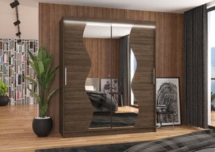 Шкаф ADRK Furniture со светодиодной подсветкой Medison 180, коричневый цвет цена и информация | Шкафы | kaup24.ee